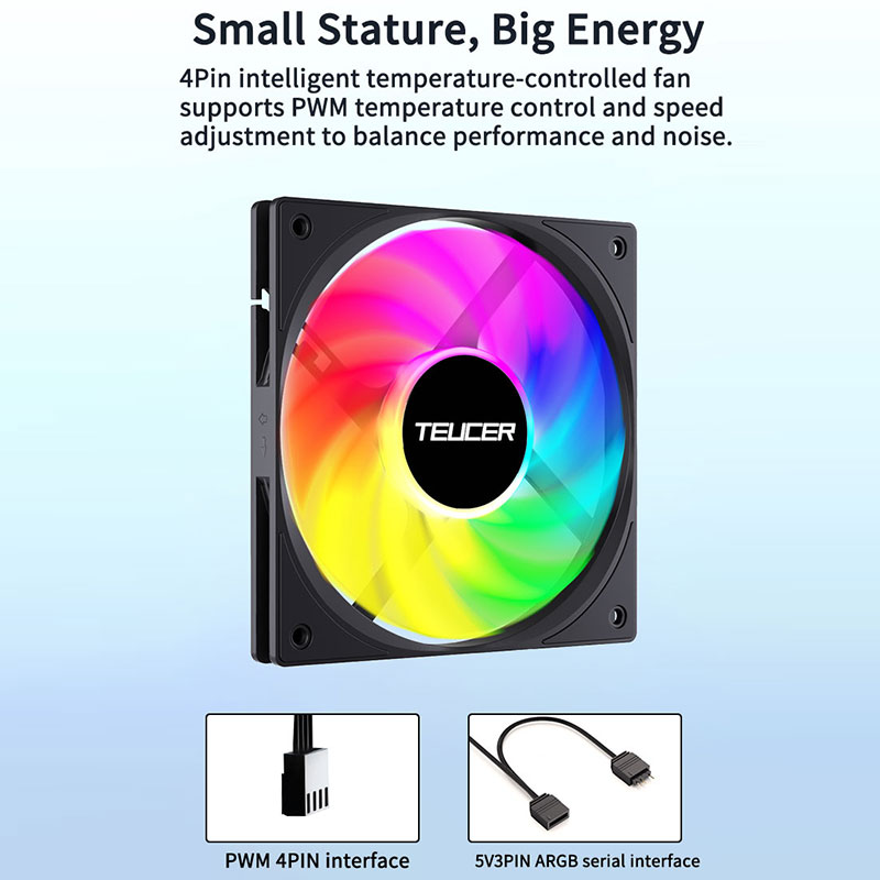Teucer 120mm Kipas Casing PC F - Esports Gaming Fan ulasan dan harga