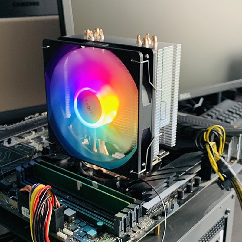 Pendingin CPU Menara X99 4 Hea - Esports Gaming Fan ulasan dan harga
