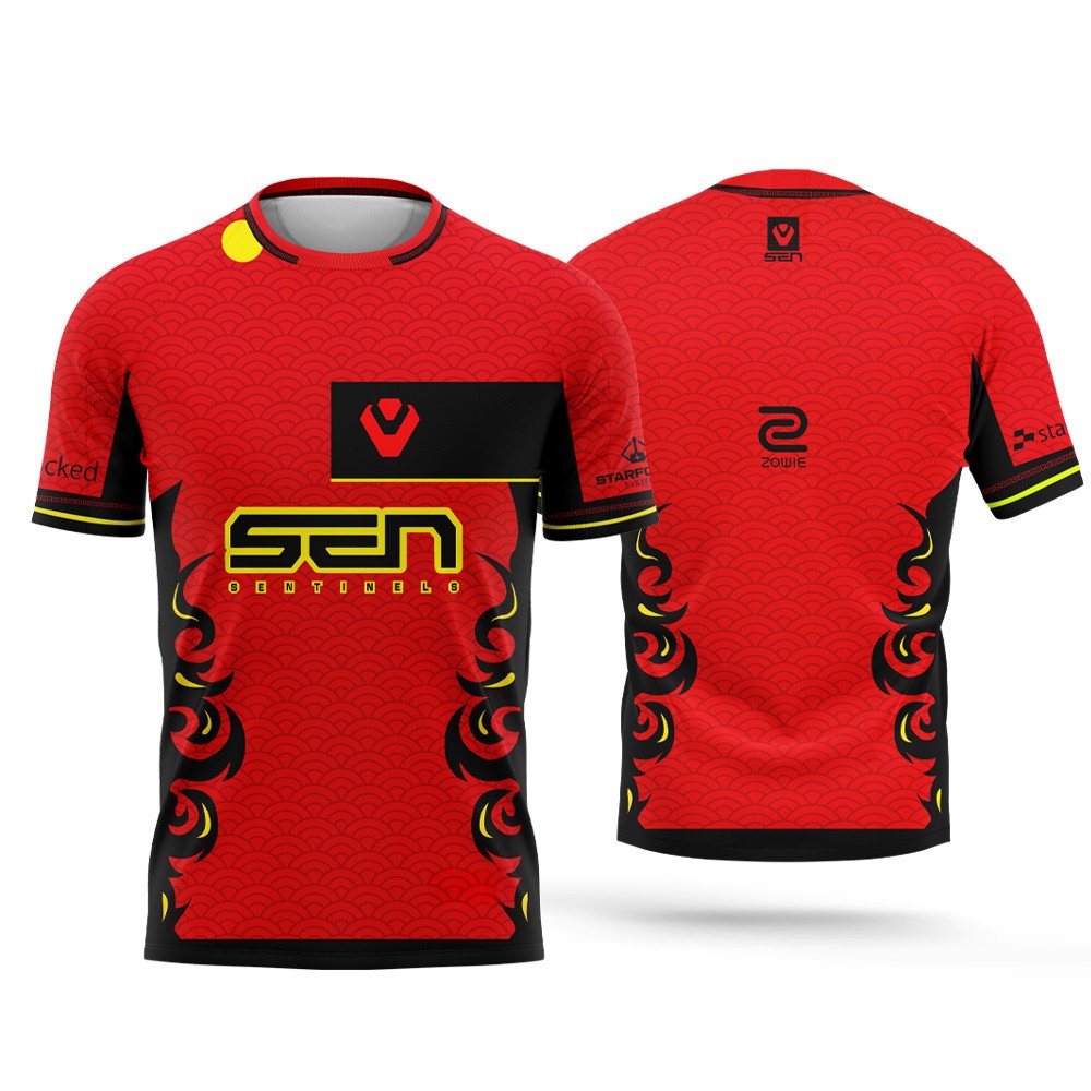 2026 Sen Sentinels V Neck Espo - Esports Gaming Training ulasan dan harga